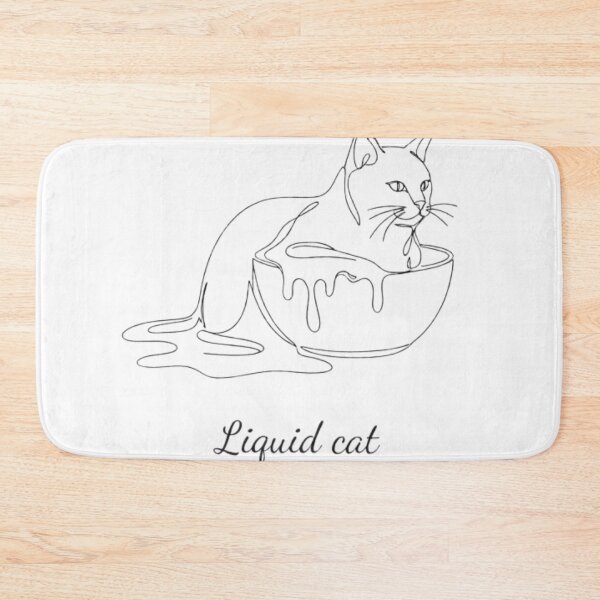 Item preview, Liquid Cat Melting Bowl Line Art designed and sold by PrintforDesign.