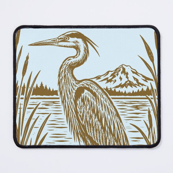 Item preview, Great Blue Heron River Vintage Nature Birdwatching   designed and sold by Y-Vibes.