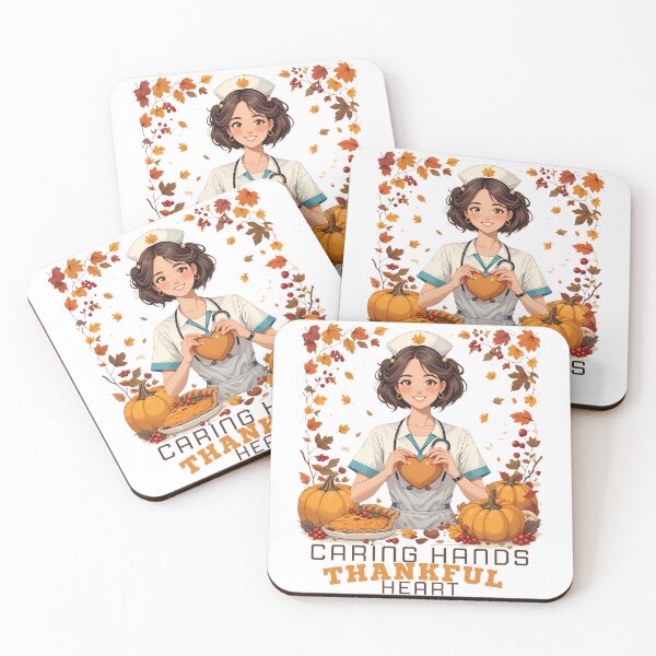 Item preview, Autumn Nurse Thanksgiving Gift: 'Caring Hands, Thankful Heart' RN & Nursing Student Tee designed and sold by VibranPalette.