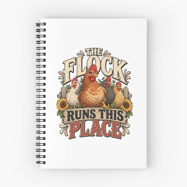 Item preview, The Flock Runs This Place – Funny Backyard Chickens designed and sold by FaithArt777.