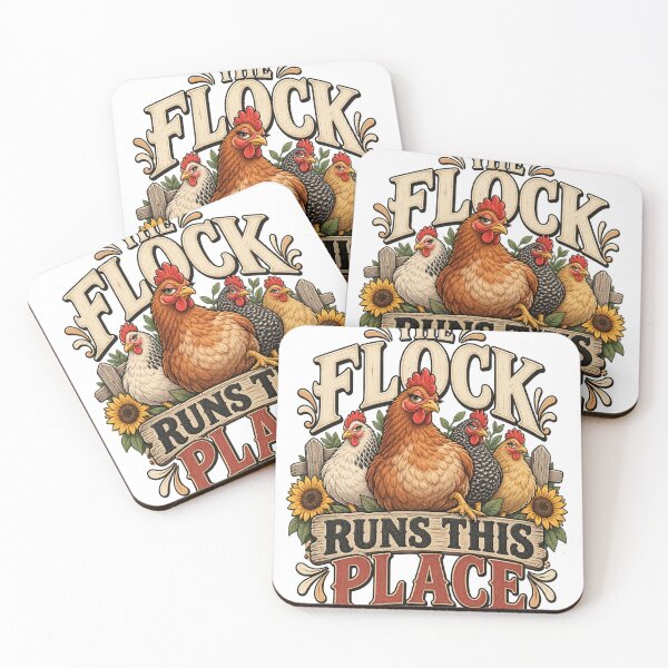 Item preview, The Flock Runs This Place – Funny Backyard Chickens designed and sold by FaithArt777.