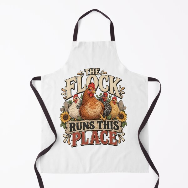 Item preview, The Flock Runs This Place – Funny Backyard Chickens designed and sold by FaithArt777.