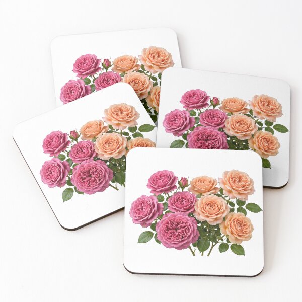 Item preview, Pink & Apricot English Roses designed and sold by plushyTamer.