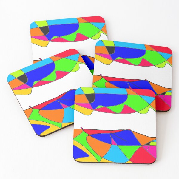 Item preview, Neon Abstract Scribble No. 4 - Bold Colour Block Line Art designed and sold by iampaulmorris.
