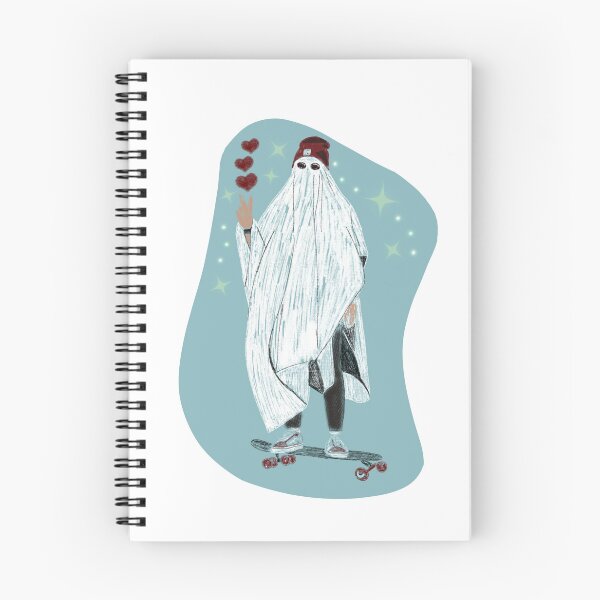 Item preview, A fun illustration of a skateboarding ghost for Halloween. designed and sold by Luziani.