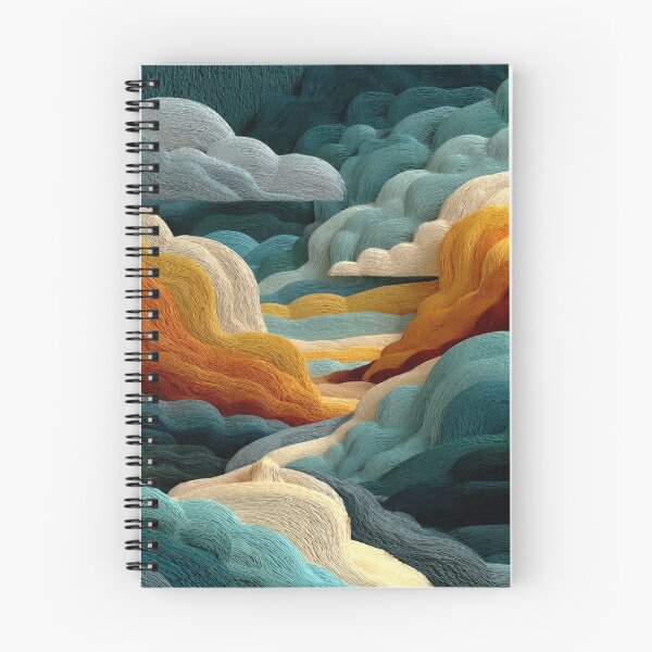 Item preview, Embroidered Abstract Landscape With Warm Hills designed and sold by Aliforall.