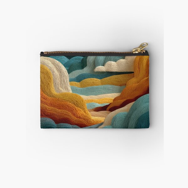 Item preview, Embroidered Abstract Landscape With Warm Hills designed and sold by Aliforall.