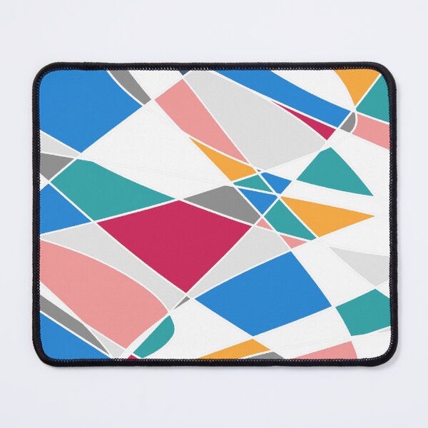 Item preview, Coral & Blue Abstract Scribble No. 19 - Geometric Shard Line Art designed and sold by iampaulmorris.