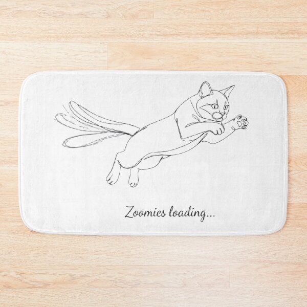 Item preview, Zoomies Loading Funny Mid Air Cat designed and sold by PrintforDesign.