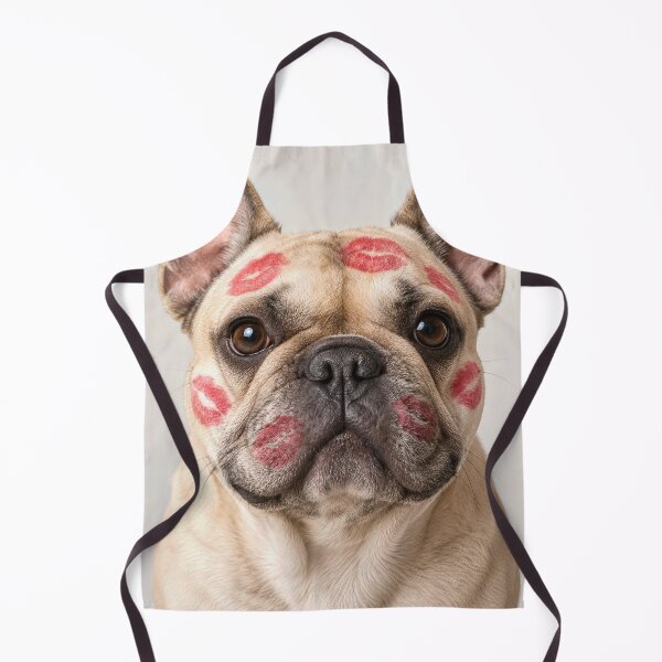 Item preview, French Bulldog with Red Lipstick Kisses designed and sold by Maria Dryfhout.