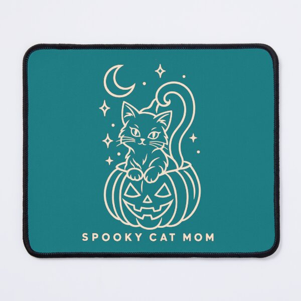 Item preview, Spooky Cat Mom T-Shirt | Black Cat Pumpkin Line Art Design | Cute Halloween Cat Lover Tee designed and sold by ElegantPeople.