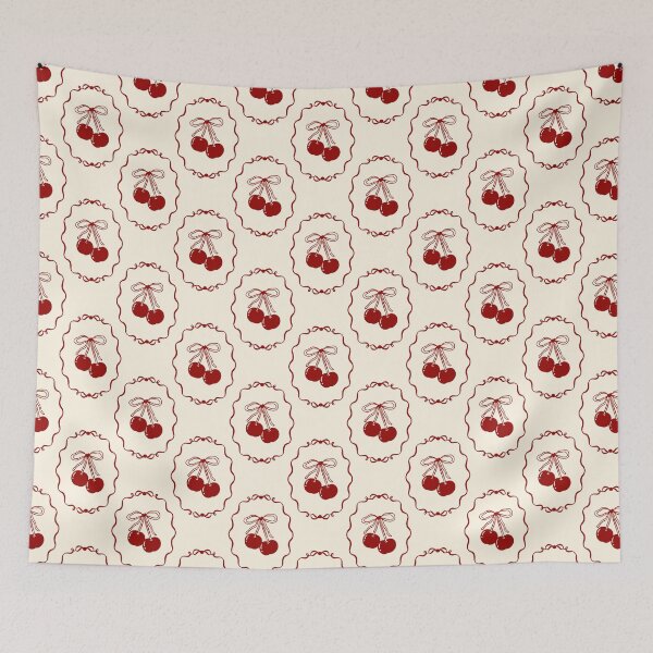 Item preview, Vintage Cherry Medallion Seamless Pattern designed and sold by jianina-alondra.