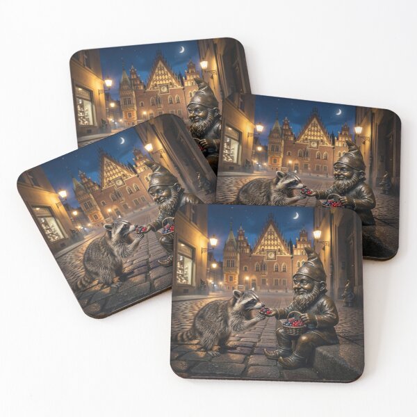 Item preview, Raccoon Gnome Art Print – Raccoon Lover Gift, Poland Travel Decor designed and sold by Purrfecta.