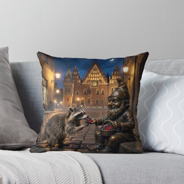 Item preview, Raccoon Gnome Art Print – Raccoon Lover Gift, Poland Travel Decor designed and sold by Purrfecta.