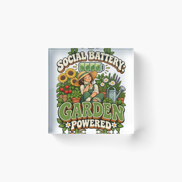 Item preview, Social Battery Garden Powered – Funny Gardener designed and sold by FaithArt777.