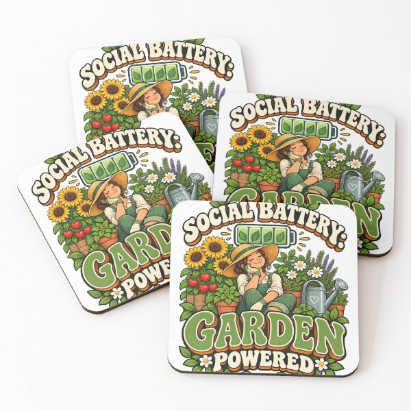 Item preview, Social Battery Garden Powered – Funny Gardener designed and sold by FaithArt777.