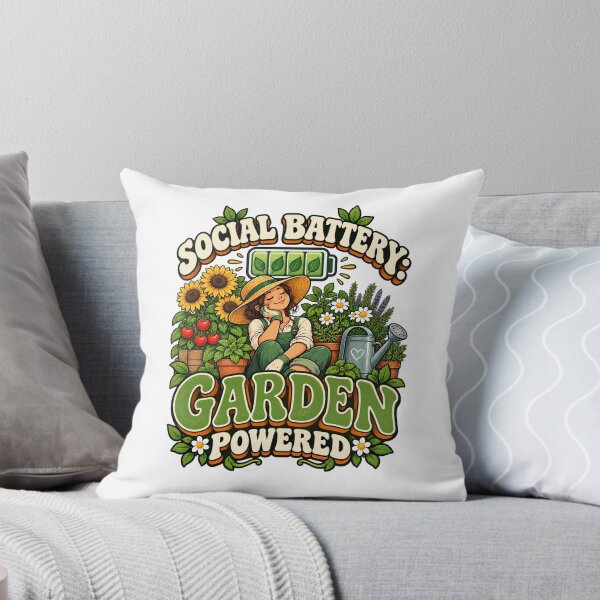 Item preview, Social Battery Garden Powered – Funny Gardener designed and sold by FaithArt777.
