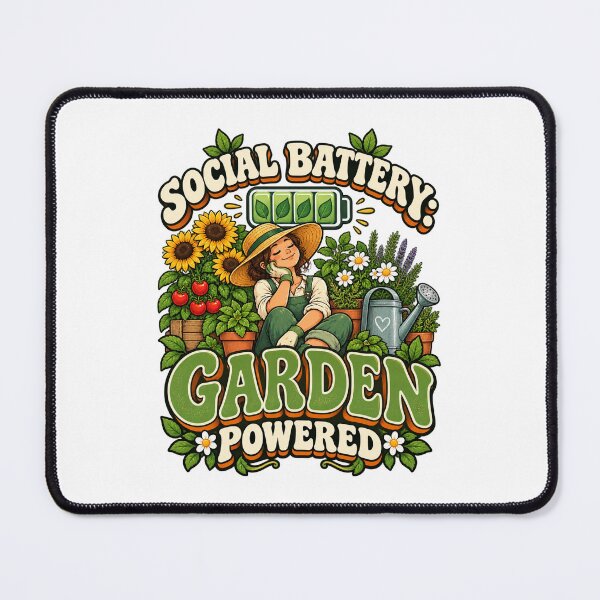 Item preview, Social Battery Garden Powered – Funny Gardener designed and sold by FaithArt777.