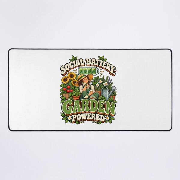 Item preview, Social Battery Garden Powered – Funny Gardener designed and sold by FaithArt777.