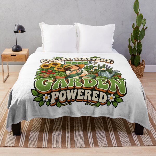 Item preview, Social Battery Garden Powered – Funny Gardener designed and sold by FaithArt777.