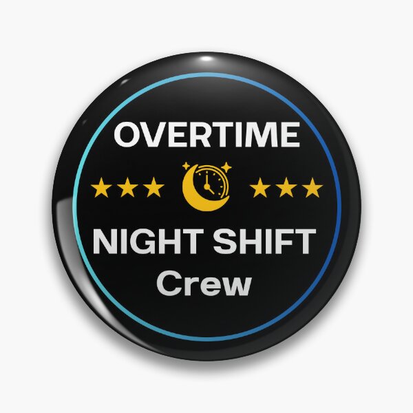 Item preview, Overtime Work Badge Gift for Team Coworkers designed and sold by HypercareClub.