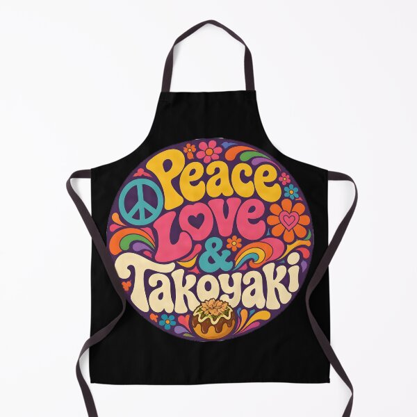 Item preview, Peace, Love and Takoyaki – Japanese Food Lover Retro Psychedelic Design designed and sold by ZombieZooCuties.