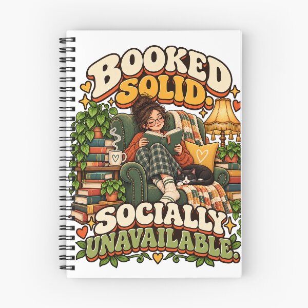 Item preview, Booked Solid Socially Unavailable – Funny Introvert Book Lover designed and sold by FaithArt777.
