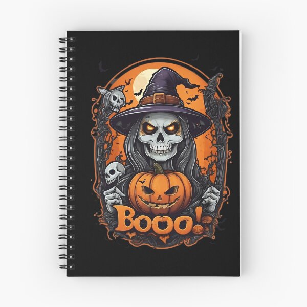Item preview, Halloween Witch Skeleton Pumpkin Boo – Spooky Vintage Halloween Design designed and sold by Kruti Collection.