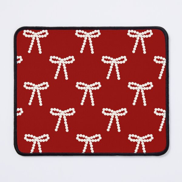 Item preview, White Bow Pattern Red Background designed and sold by jianina-alondra.