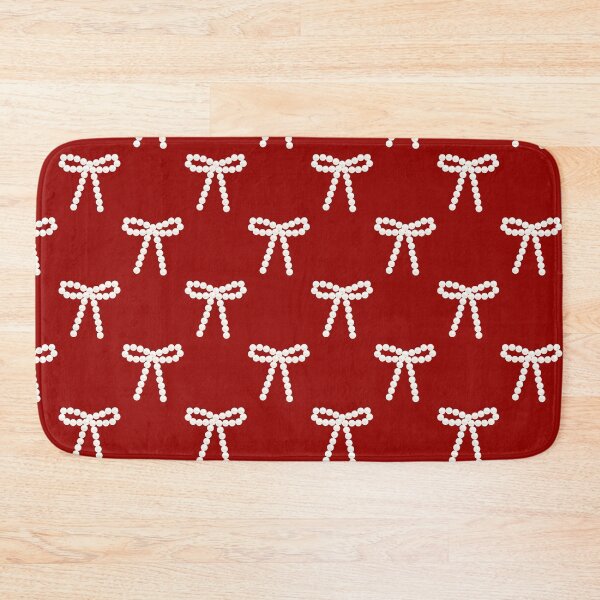 Item preview, White Bow Pattern Red Background designed and sold by jianina-alondra.
