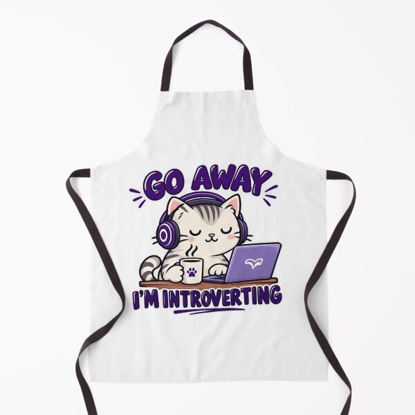 Item preview, Go Away I'm Introverting - Cute Kawaii Cat WFH Gamer Quote designed and sold by Final Chance Designs⭐️⭐️⭐️⭐️⭐️.