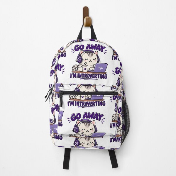 Item preview, Go Away I'm Introverting - Cute Kawaii Cat WFH Gamer Quote designed and sold by Final Chance Designs⭐️⭐️⭐️⭐️⭐️.