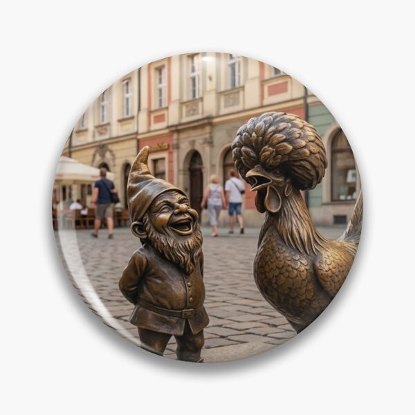 Item preview, Gnome With Polish Chicken Art Print – Polish Chicken Gift, Poland Travel Decor designed and sold by Purrfecta.