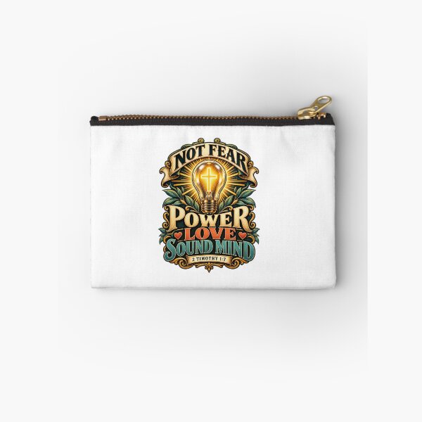 Item preview, 2 Timothy 1:7 – Power Love Sound Mind Christian Bible Verse designed and sold by FaithArt777.