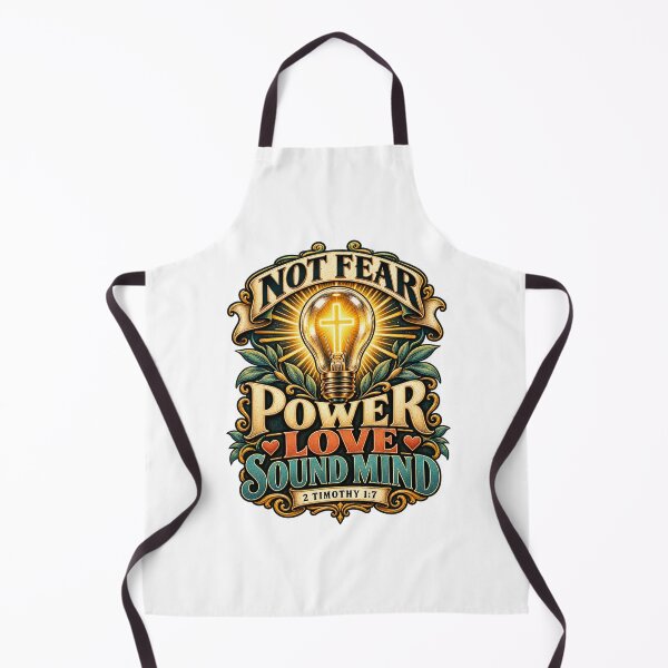 Item preview, 2 Timothy 1:7 – Power Love Sound Mind Christian Bible Verse designed and sold by FaithArt777.