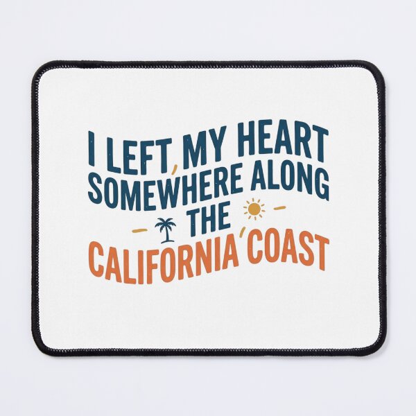 Item preview, I Left My Heart Somewhere Along The California Coast Retro Art designed and sold by mood-draftsman.