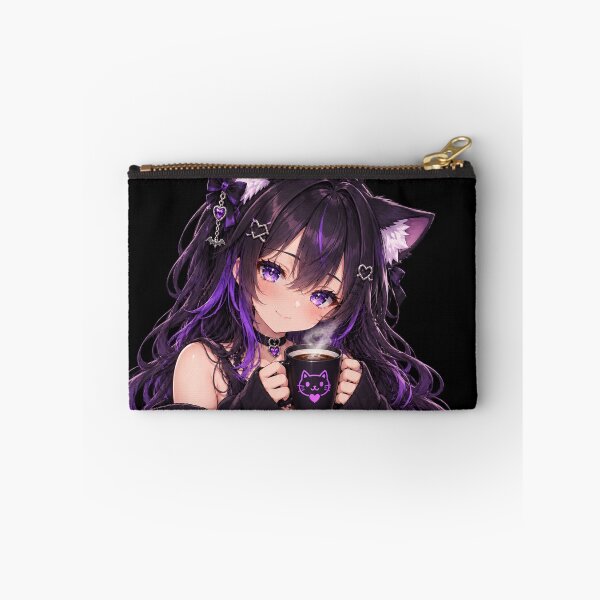 Item preview, Midnight Coffee: Gothic Anime Catgirl designed and sold by Kubbykat.