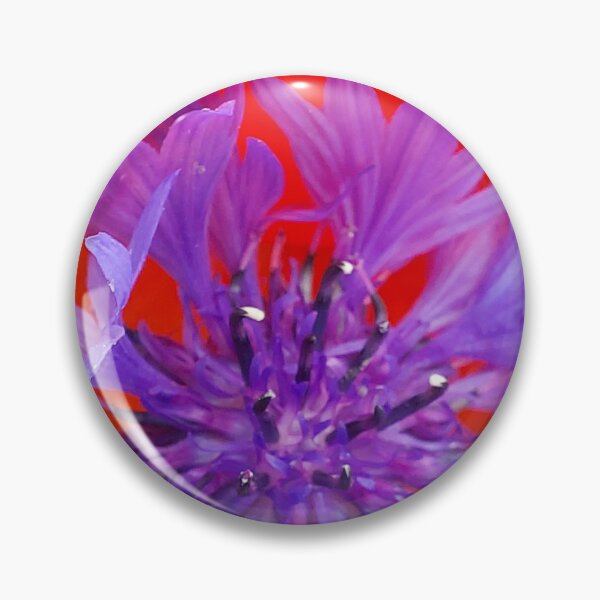 Item preview, Vibrante Purple Cornflower and red Poppy Backdrop designed and sold by ObjectAndNature.