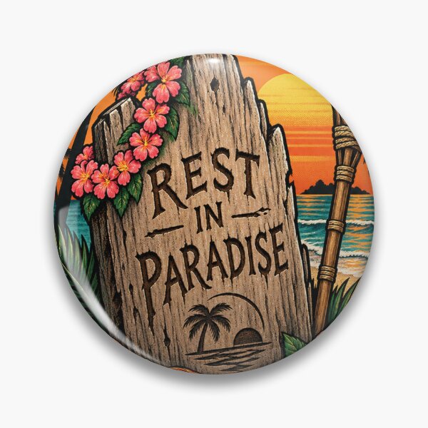 Item preview, Rest in Paradise – Tropical Halloween Beach Tombstone designed and sold by mnkyride.