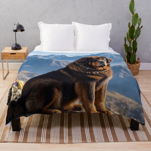 Item preview, Tibetan Mastiff Guardian on Himalayan Mountain Peak designed and sold by ShieldRockPrints.