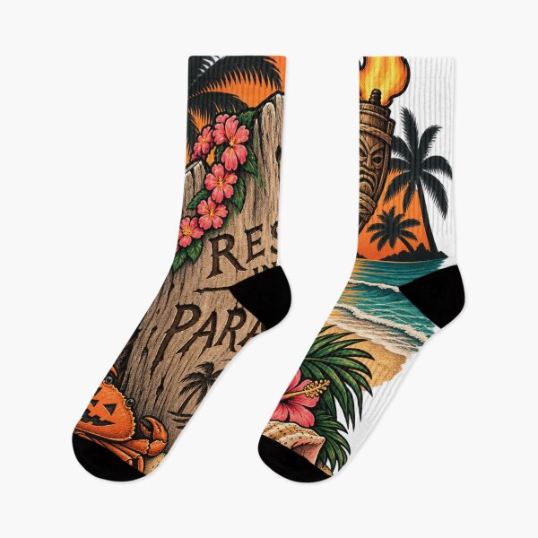 Item preview, Rest in Paradise – Tropical Halloween Beach Tombstone designed and sold by mnkyride.