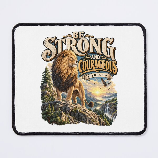 Item preview, Joshua 1:9 Be Strong and Courageous – Christian Bible Verse designed and sold by FaithArt777.