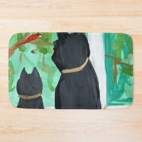 Item preview, Curious Kitties Watching Red Songbird designed and sold by startruth.