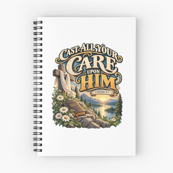 Item preview, 1 Peter 5:7 Cast All Your Care Upon Him – Bible Verse designed and sold by FaithArt777.