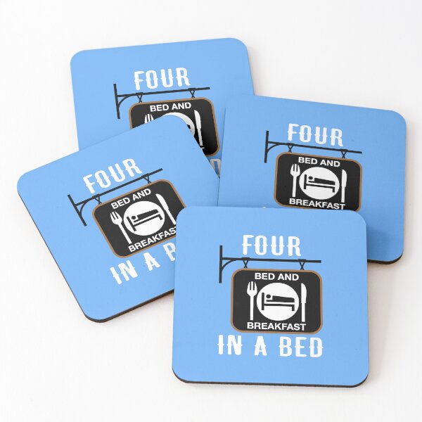 Item preview, “Four In A Bed” Hanging Sign (on Blue) designed and sold by PawsitiveMum3.