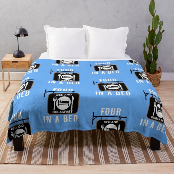 Item preview, “Four In A Bed” Hanging Sign (on Blue) designed and sold by PawsitiveMum3.