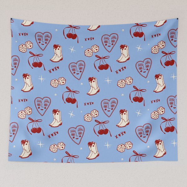 Item preview, Western Coquette Cowgirl Valentine Pattern designed and sold by jianina-alondra.