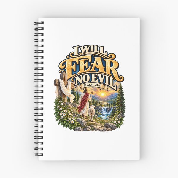 Item preview, Psalm 23:4 I Will Fear No Evil – Christian Bible Verse designed and sold by FaithArt777.