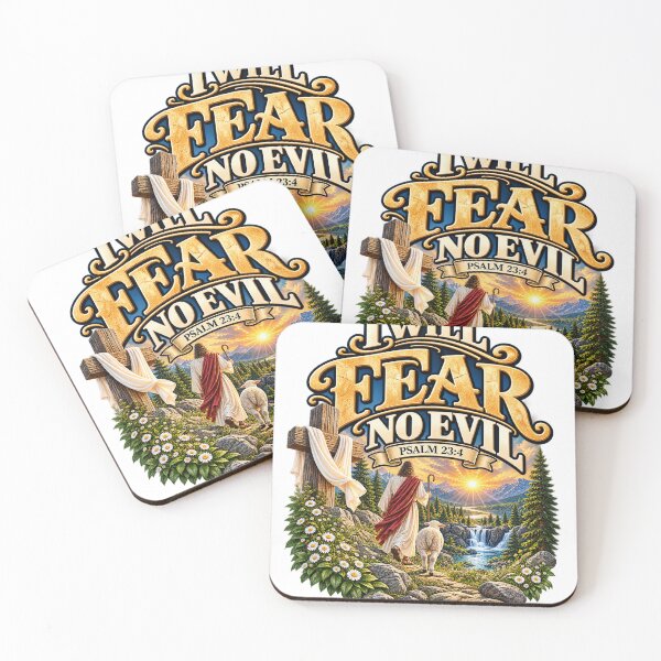Item preview, Psalm 23:4 I Will Fear No Evil – Christian Bible Verse designed and sold by FaithArt777.
