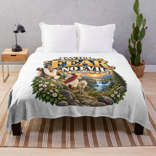 Item preview, Psalm 23:4 I Will Fear No Evil – Christian Bible Verse designed and sold by FaithArt777.